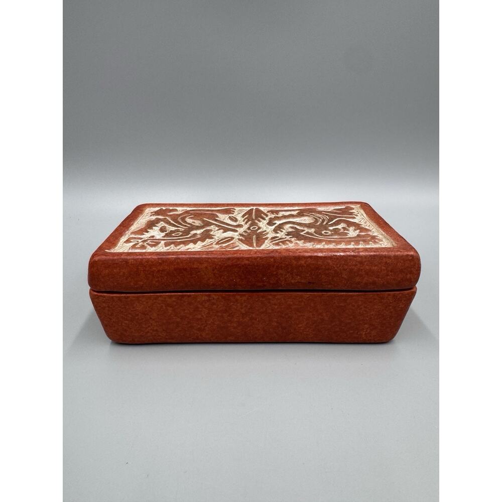 Mexican‎ Aztec Design Trinket Storage Box READ DETAILS - Picture 2 of 7
